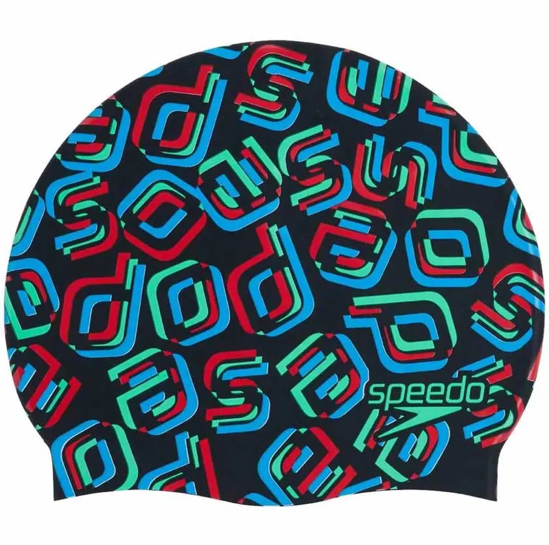 Speedo Junior Slogan Printed Cap Black/Green